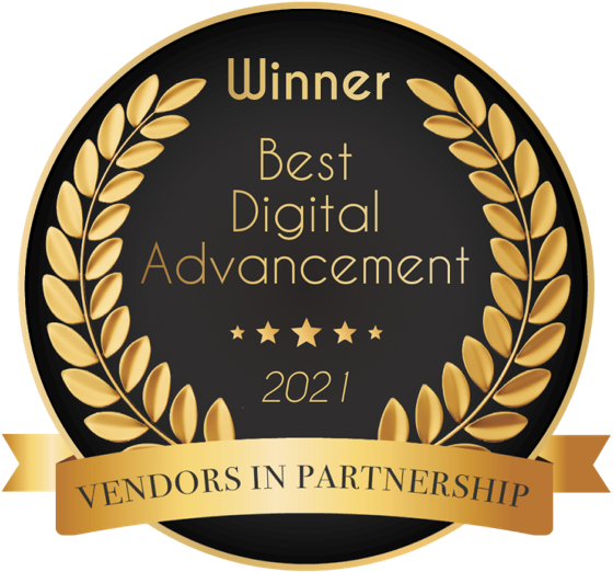 Winner best digital advancement 2021 - Vendors in Partnership